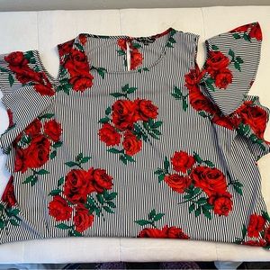 Red Rose Blouse